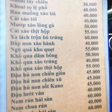 Thực đơn- Nhà Hàng Kano Beer Street