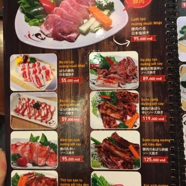 Thực đơn- Quán Ăn Kanpai - Nướng & Bia