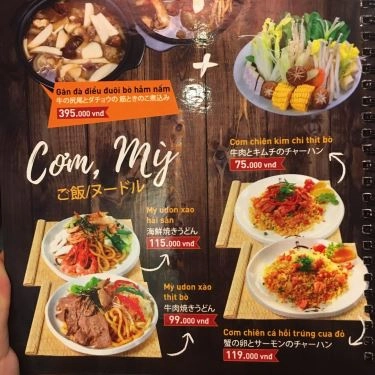 Thực đơn- Quán Ăn Kanpai - Nướng & Bia