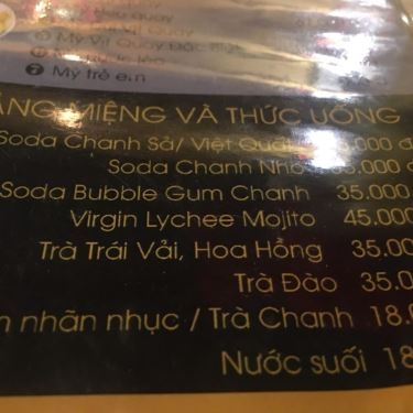 Thực đơn- Nhà Hàng Kạp Kap - Quán Cơm