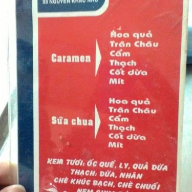 Thực đơn- Quán Ăn Dương Hoa - Kem Caramen