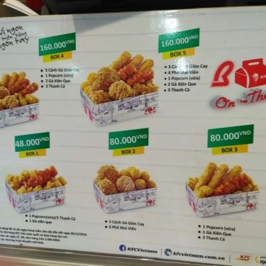 Thực đơn- Quán Ăn KFC - Hồ Gươm Plaza