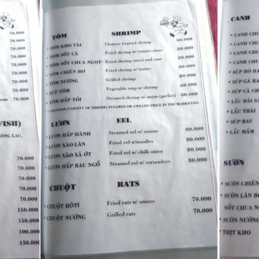 Thực đơn- Nhà Hàng 31
