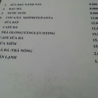 Thực đơn- Quán Ăn Khang Ký Mì Gia