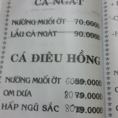 Thực đơn- Quán Ăn Khang Trang - Quán Ốc Sinh Viên - Công Lý