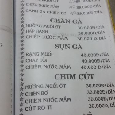Thực đơn- Quán Ăn Khang Trang - Quán Ốc Sinh Viên - Công Lý