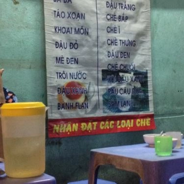Thực đơn- Quán Ăn Khánh Vy - Chè Mâm