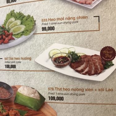 Thực đơn- Nhà Hàng Khao Lao - Ẩm Thực Lào - Vạn Hạnh Mall