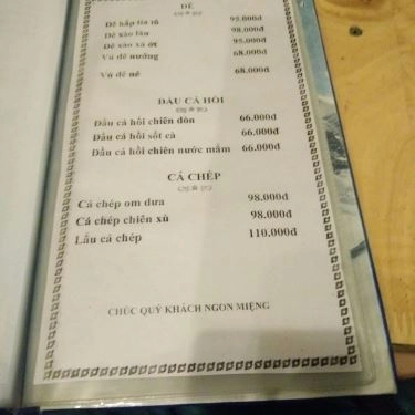 Thực đơn- Quán Ăn Khu Ẩm Thực Quán Đồng Quê