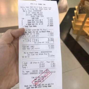 Thực đơn- Quán Ăn Khu Ẩm Thực Tầng 1 - Big C Artemis Tower