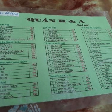 Thực đơn- Quán Ăn Khu Ăn Uống A8 Khương Thượng
