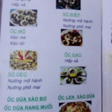 Thực đơn- Quán Ăn Khu Ăn Vặt Cao Thắng - Bàn Cờ