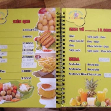 Thực đơn- Quán Ăn Khu Vui Chơi Và Ăn Uống Chú Voi Con