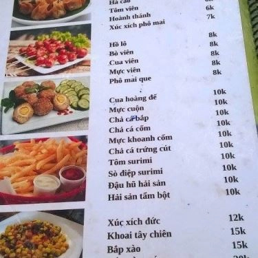 Thực đơn- Quán Ăn Khúc Bạch Hoa Sữa - Xô Viết Nghệ Tĩnh