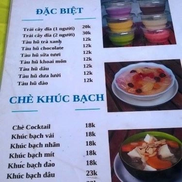 Thực đơn- Quán Ăn Khúc Bạch Hoa Sữa - Xô Viết Nghệ Tĩnh