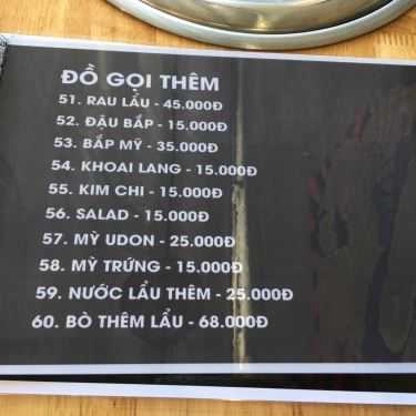 Thực đơn- Quán Ăn KIDO BBQ