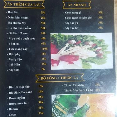 Thực đơn- Quán Ăn Kiến Hưng BBQ - Lẩu & Nướng