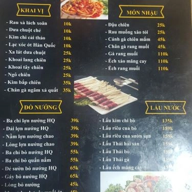Thực đơn- Quán Ăn Kiến Hưng BBQ - Lẩu & Nướng