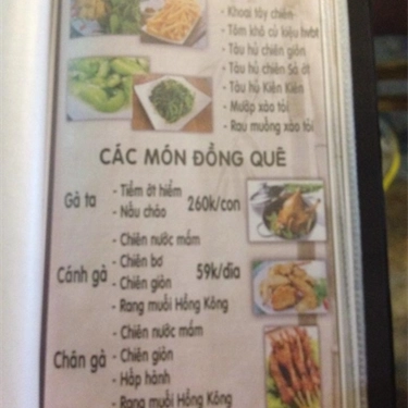 Thực đơn- Quán Ăn Kiên Kiên BBQ & Beer - Cách Mạng Tháng 8