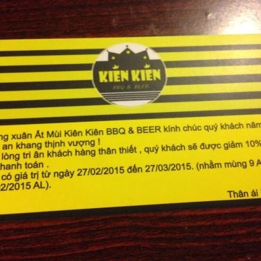 Tổng hợp- Quán Ăn Kiên Kiên BBQ & Beer - Cách Mạng Tháng 8