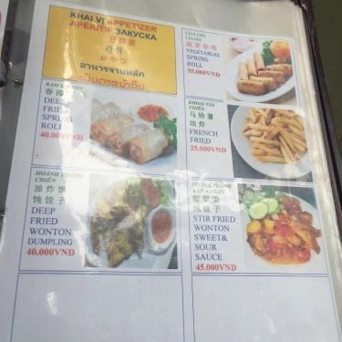 Thực đơn- Nhà Hàng Kim Dy Restaurant - Cơm & Mì & Phở