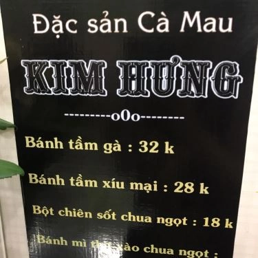 Thực đơn- Quán Ăn Kim Hưng - Đặc Sản Cà Mau