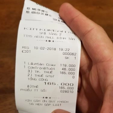 Thực đơn- Quán Ăn Kim Korean Food - AEON Mall Bình Tân