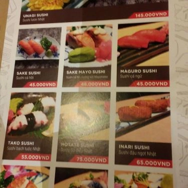 Thực đơn- Quán Ăn KimSushi - Times City