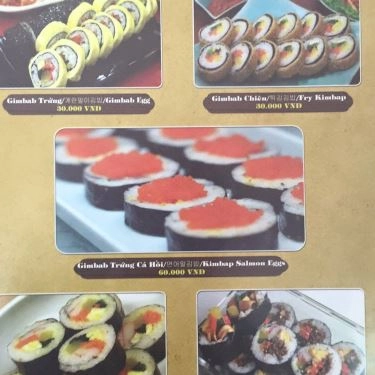 Thực đơn- Quán Ăn Kimbap Hàn Quốc - Trần Quốc Hoàn