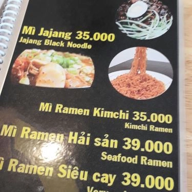 Thực đơn- Quán Ăn Kimbap Hoàng Tử - Món Hàn Quốc - Lê Văn Sỹ