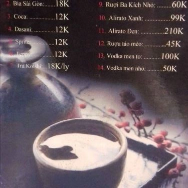 Thực đơn- Quán Ăn Koishi BBQ - Lẩu Nướng Không Khói