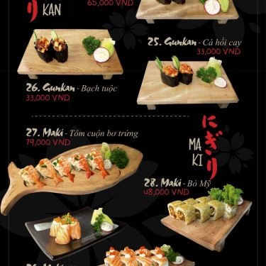 Thực đơn- Nhà Hàng Kokoro Sushi & BBQ