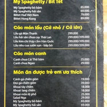 Thực đơn- Quán Ăn KomHome - Ẩm Thực Hương Vị Bản Xứ - Nguyễn Phong Sắc