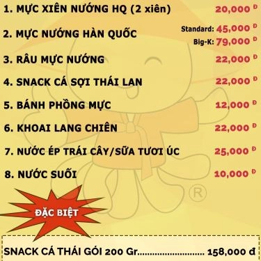 Thực đơn- Quán Ăn Korea House - Khu Ẩm Thực MAX ZONE