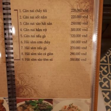 Thực đơn- Nhà Hàng Kỳ Hương Tửu Gia - Ẩm Thực Việt