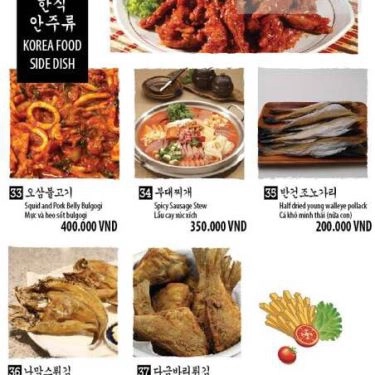 Thực đơn- Quán Ăn Kyedong Chicken - Gà Rán Hàn Quốc