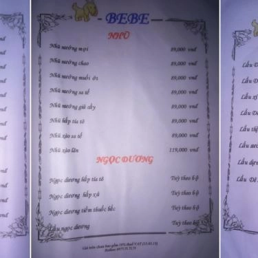 Thực đơn- Quán Ăn Lá Đỏ - Ẩm Thực 3 Miền