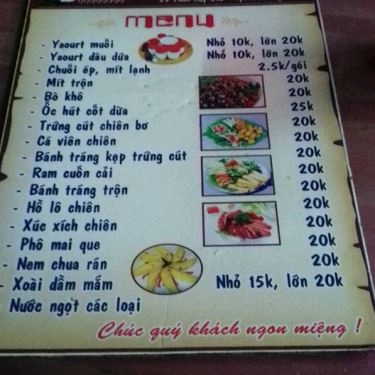 Thực đơn- Quán Ăn Lan 59 - Món Ăn Vặt