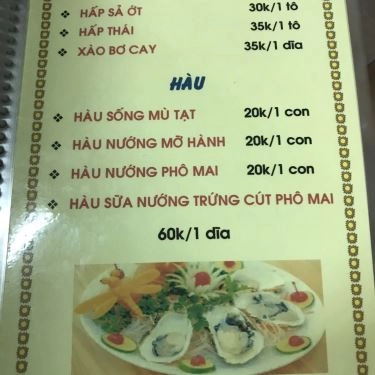 Thực đơn- Quán Ăn Quán Ốc Lan Anh