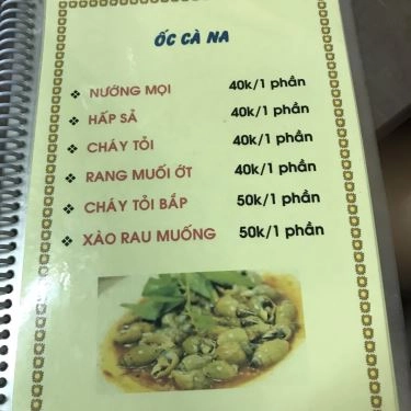 Thực đơn- Quán Ăn Quán Ốc Lan Anh