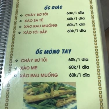 Thực đơn- Quán Ăn Quán Ốc Lan Anh