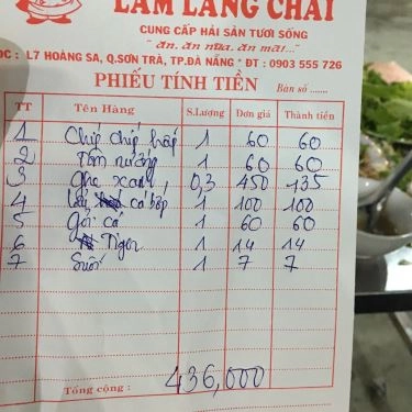 Tổng hợp- Quán Ăn Lâm Làng Chài - Hải Sản Tươi Sống