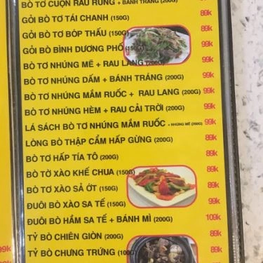 Thực đơn- Quán Ăn Làng Nướng Bình Dương Phố