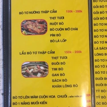 Thực đơn- Quán Ăn Làng Nướng Bình Dương Phố