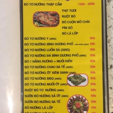 Thực đơn- Quán Ăn Làng Nướng Bình Dương Phố