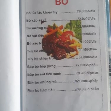 Thực đơn- Quán Ăn Làng Nướng Nam Bộ - Hải Sản & Các Món Nướng
