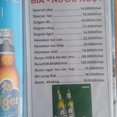 Thực đơn- Quán Ăn Làng Nướng Nam Bộ - Hải Sản & Các Món Nướng