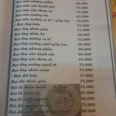 Thực đơn- Quán Ăn Làng Nướng Thiên Tứ