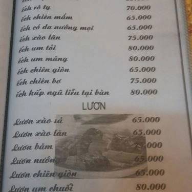 Thực đơn- Quán Ăn Làng Nướng Thiên Tứ