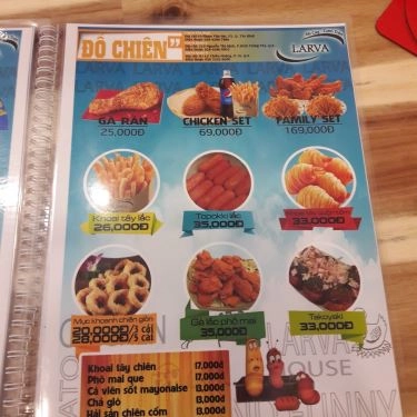 Thực đơn- Quán Ăn Larva - Mì Cay & Ăn Vặt - Lý Chiêu Hoàng